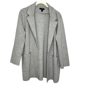 J Crew Sweater Womens Small Open Front Blazer Cardigan Merino Wool Blend Pockets